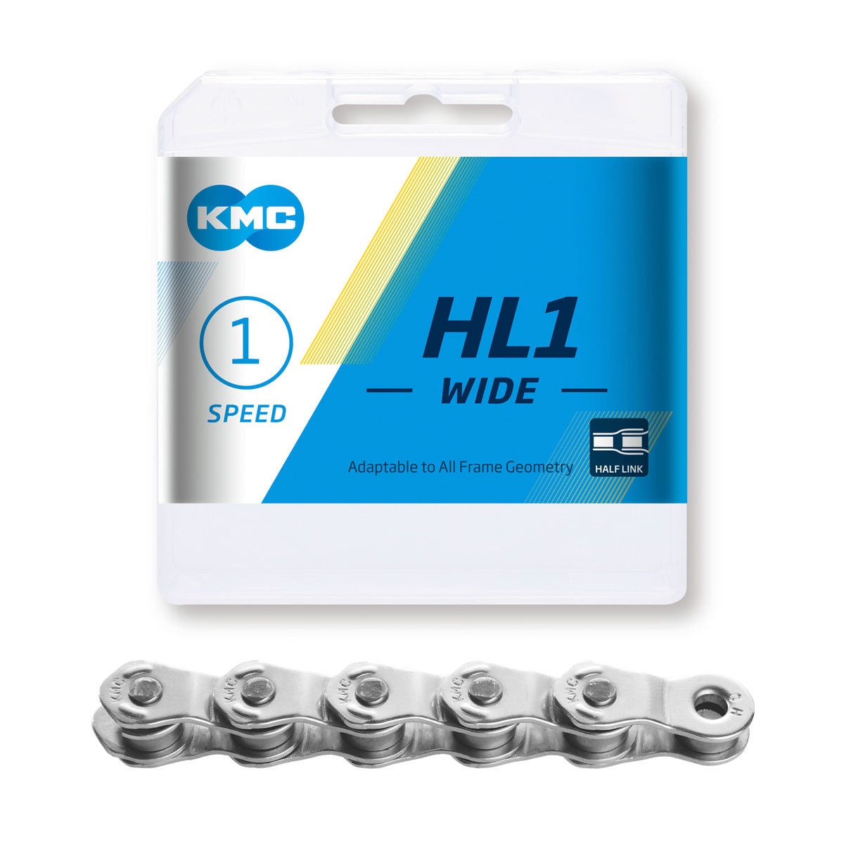 Ketju 1-v KMC HL1 Wide Silver, 100L