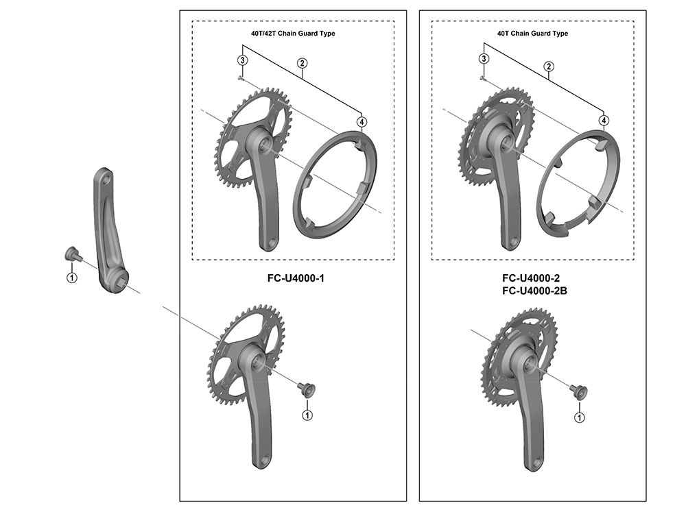 SHIMANO CUES Kampisarja FC-U4000-2B 11/10/9v 175,0 mm 36-22T Sarjan väri