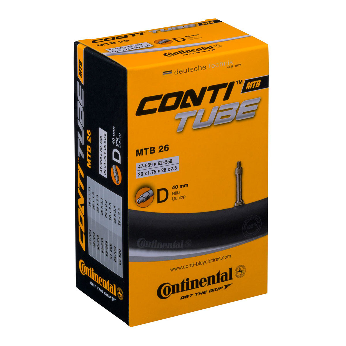 Sisärengas 26" CONTINENTAL 47/62-559, pikaventtiili 40