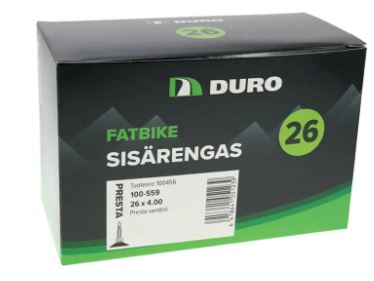 Duro fatbike sisärengas prestaventtiilllä 26 x 4"