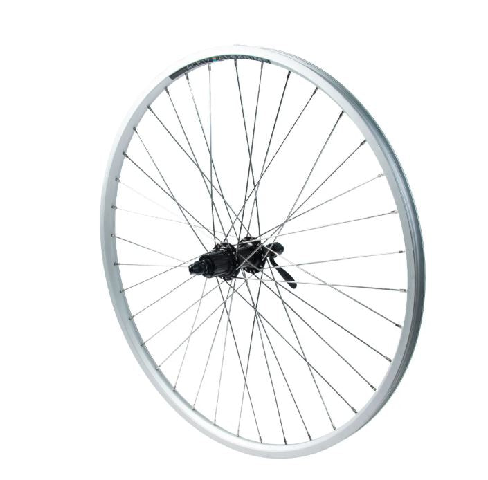 Takapyörä 28" 18-622 SHIMANO RM30 7v pikalinkku. Alex DM18. 2-pohja. alumiini