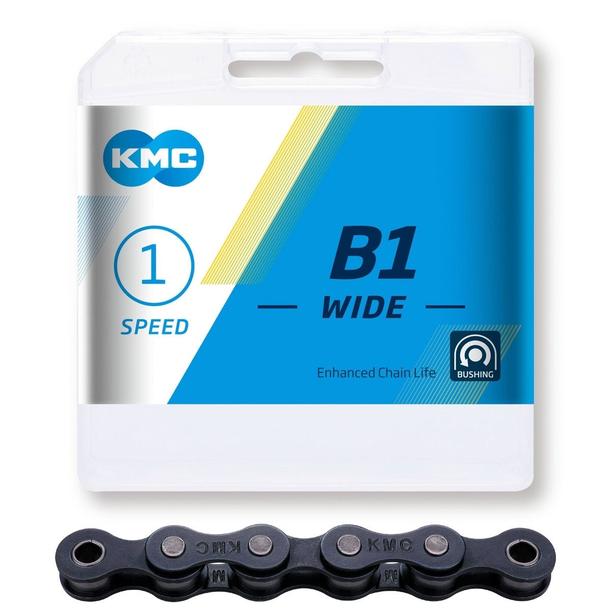 Ketju 1-v B1 Wide Black, 1/2 x 1/8", 112 L