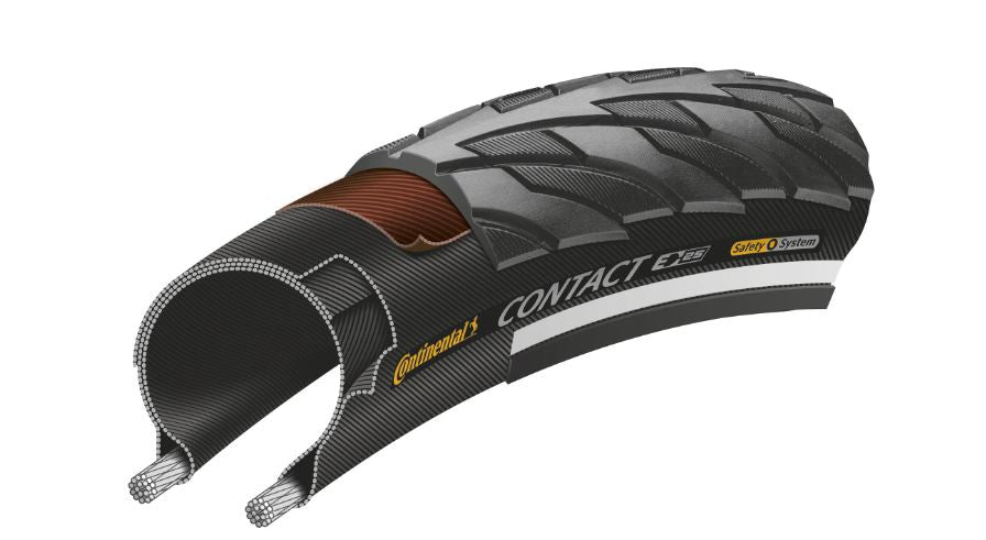 Ulkorengas 28" CONTINENTAL Contact Reflex musta, 32-622