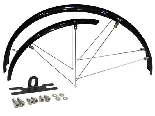 Lokasuojapari 28" CAVO aisallinen kiinnikkeet musta 45mm