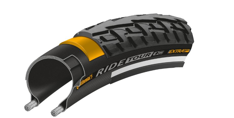 Ulkorengas 28" CONTINENTAL Ride Tour Reflex musta, 47-622