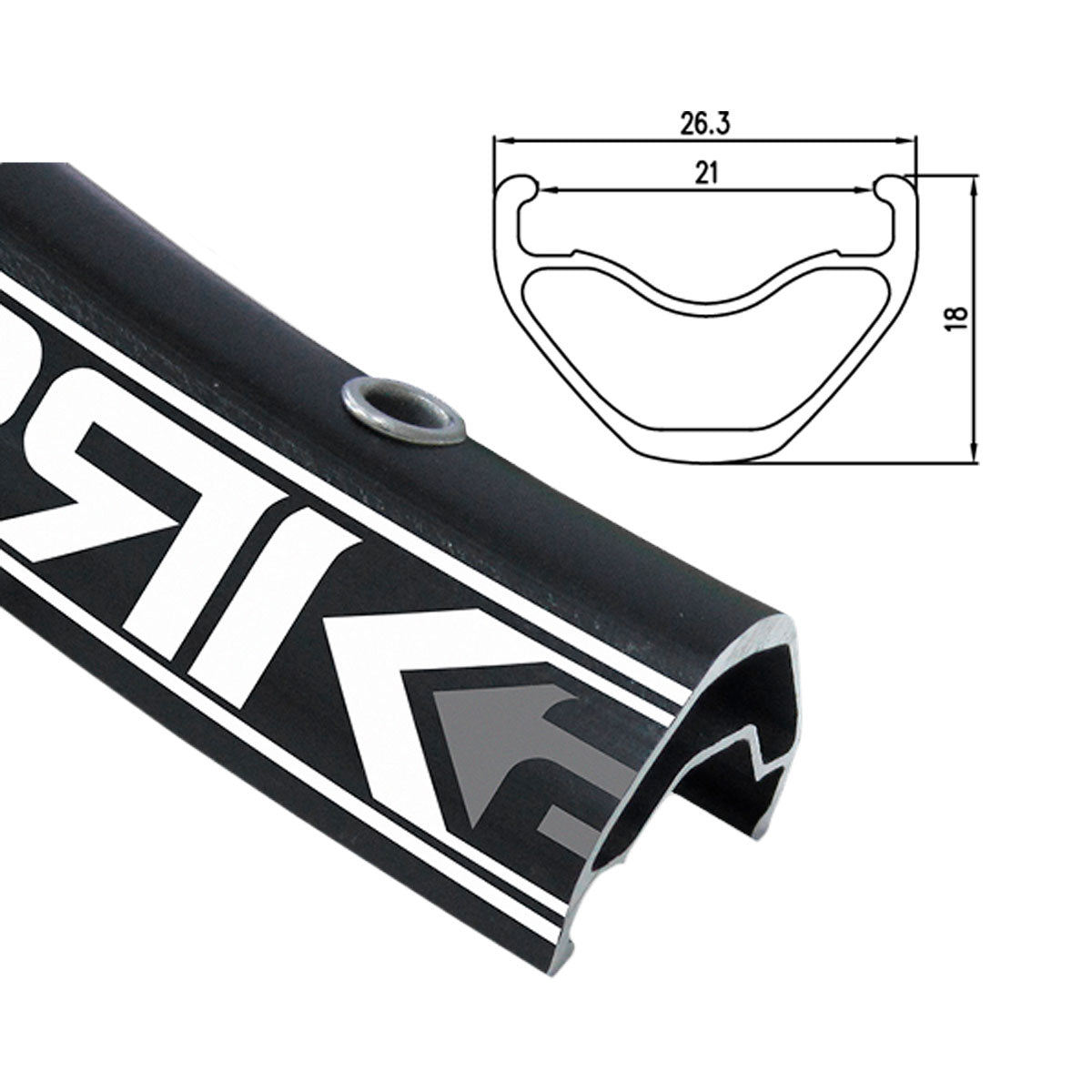 Vanne ALEX 27.5" 21-584 SPRK 2.1. 32r musta. Tubeless ready