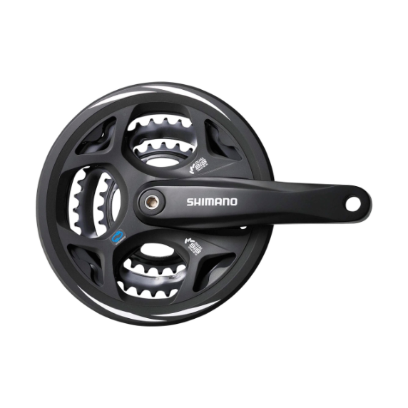 SHIMANO ALTUS Kampisarja FC-M311 Square 175,0 mm 48-38-28T Musta Keskiölaakeriin Ketjusuojalla