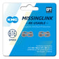 Ketjulukko KMC MissingLink 7/8-v, EPT Silver, 1/2x3/32", tappi 7.3mm, 2kpl/pkt