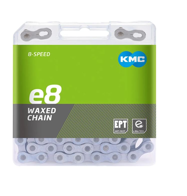 Ketju 8-v KMC e8 EPT 1/2 x 3/32" E-Bike 122L WAXED