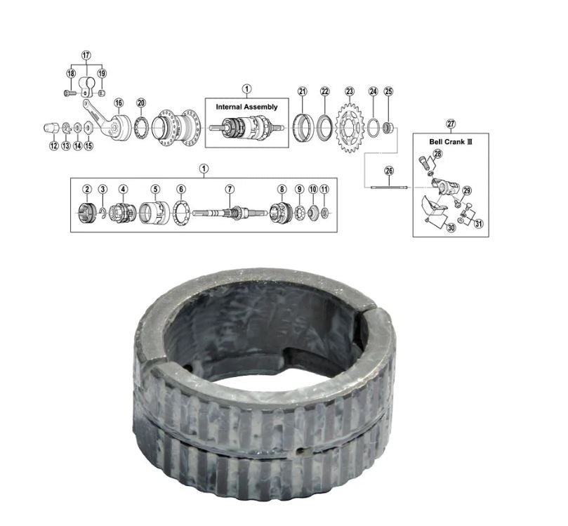 SHIMANO 3-v (SG-3C40/41) jarrukengät