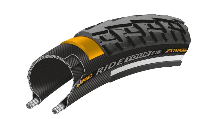 Ulkorengas 28" CONTINENTAL Ride Tour Reflex musta, 42-622