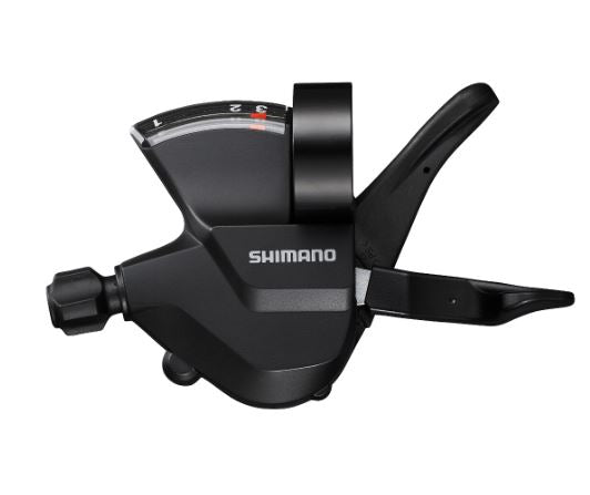 SHIMANO Vaihdevipu SL-M315-L 3-vaihteinen RAPIDFIRE PLUS Kiinnityspanta Optisella vaihdenäytöllä